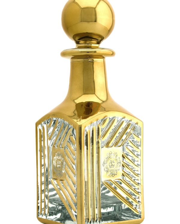 Parfüm Esans Cam Şişesi Gold Boş Esans Cam Şişesi Dekorotif Vitrin Şişesi 150 Ml. X002-150ML-1