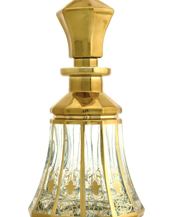 Parfüm Esans Cam Şişesi Gold Boş Esans Cam Şişesi Dekorotif Vitrin Şişesi 150 Ml. X003-150ML-1