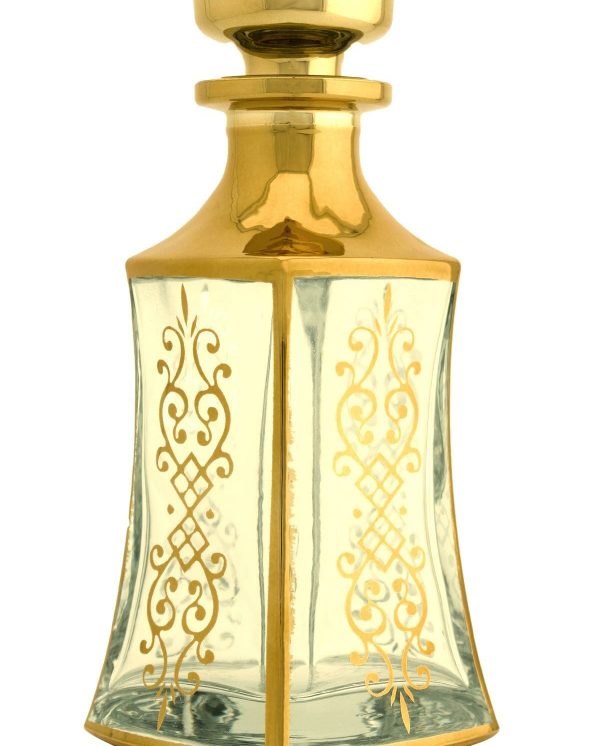 Parfüm Esans Cam Şişesi Gold Boş Esans Cam Şişesi Dekorotif Vitrin Şişesi 150 Ml. X009-150ML-4